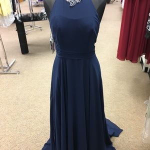 Navy blue gown